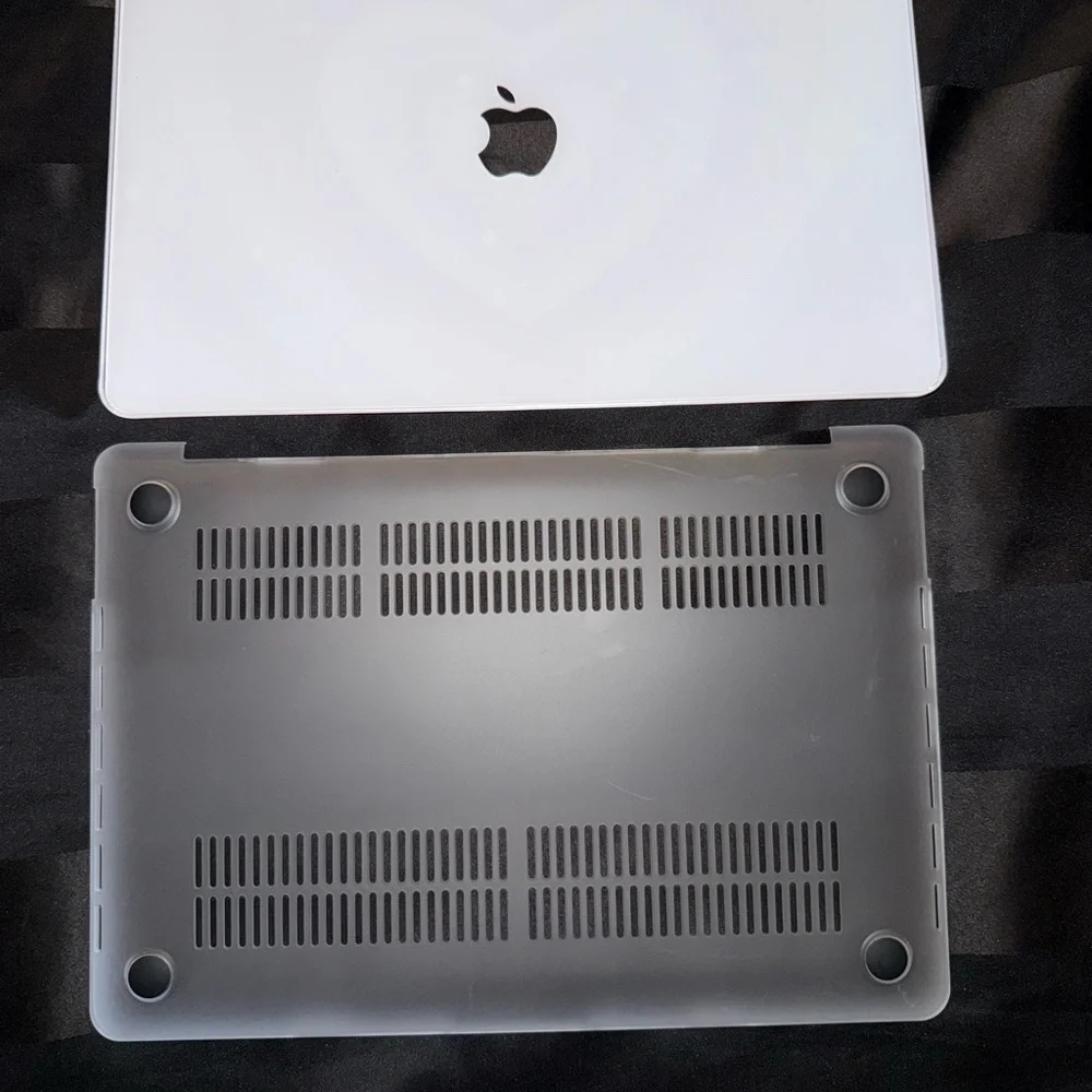 Apple Pink and Gray MacBook Laptop with Heart Design Pro 13 A2338 M1 A2251 A2289